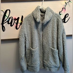 M/L Wild Fable Blue Teddy Jacket with zipper